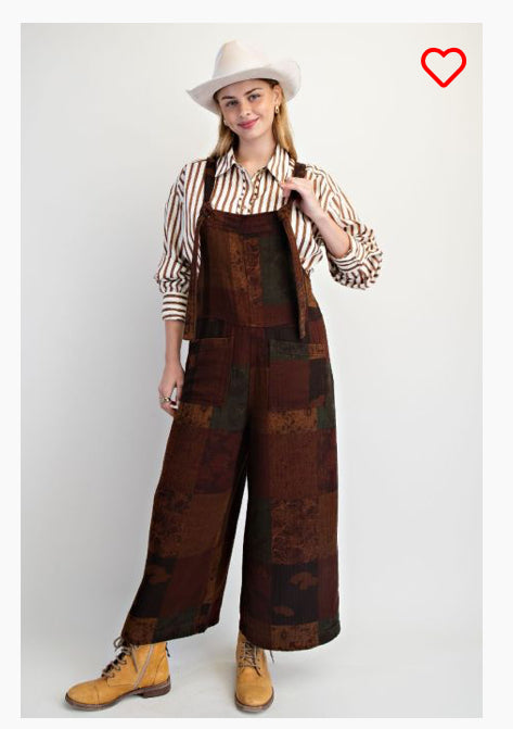 Easel-EB56980-Patchwork Printed Cotton-Espresso