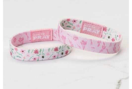 Tap to Pray Wristband- Meadows White