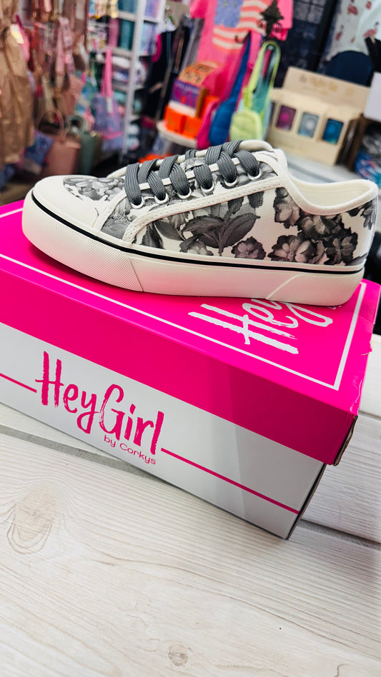 Corkys-WAITING LIST-White Black Floral