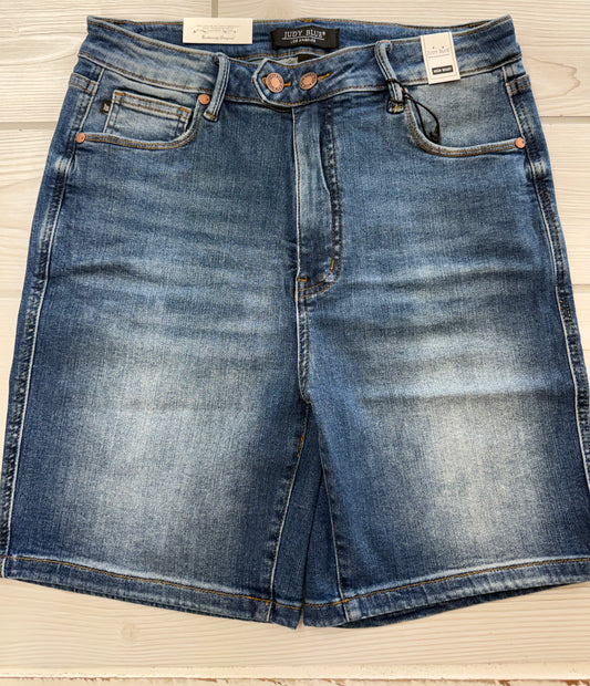 JB 150269 HW Tummy Control Double Button Bermuda Shorts