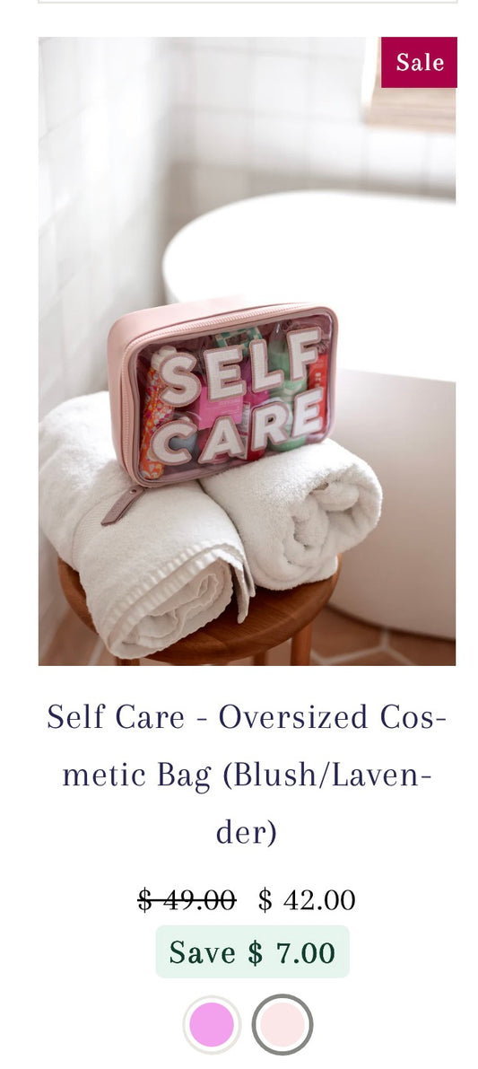 JLB Self Care Oversized Cosmetic Bag