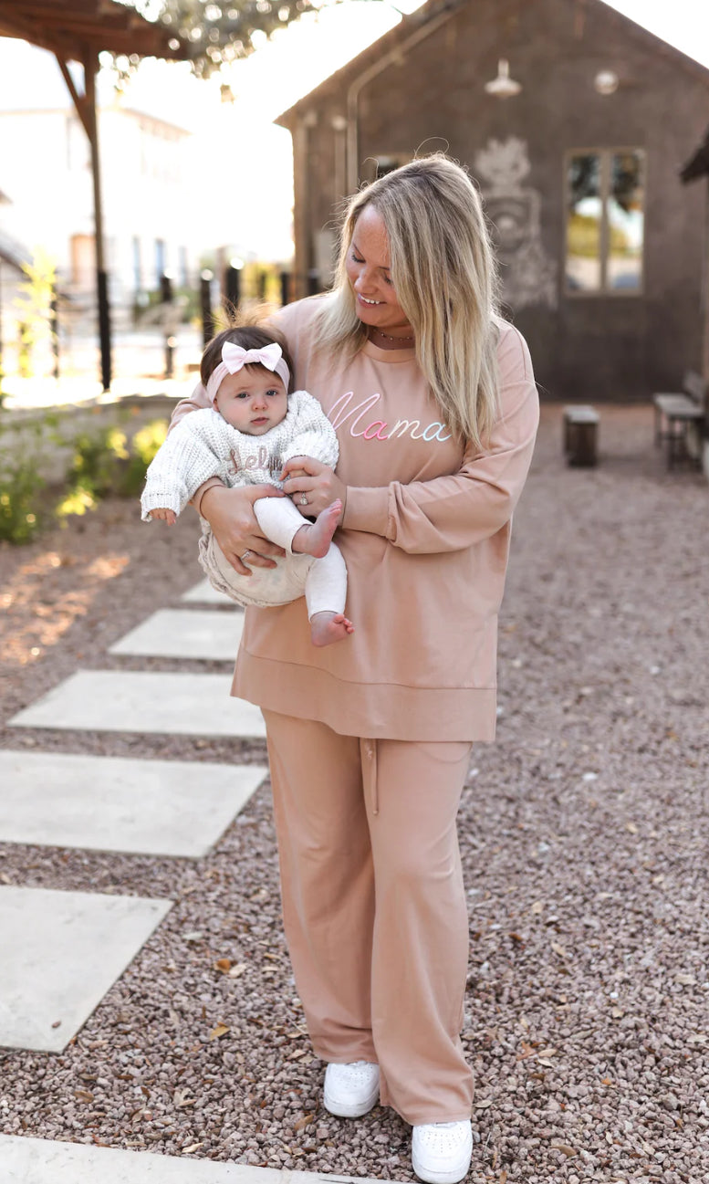JLB-MAMA 3D EMBROIDERY-24/7-SWEATSHIRT-TAUPE