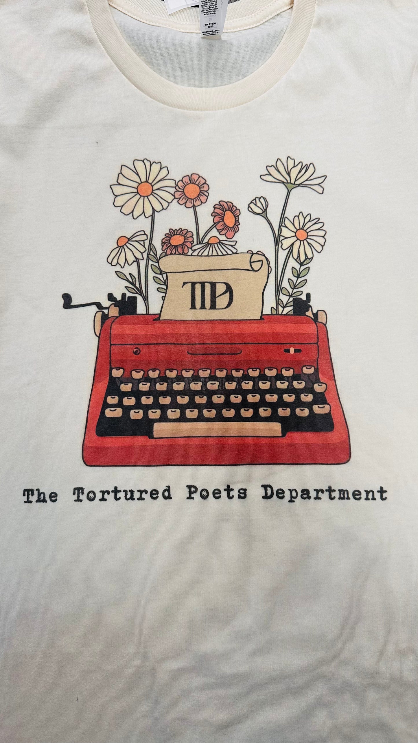 Par.Tees by Party.on - Taylor Swift TTP Tortured Poets Concert Tee - Cream
