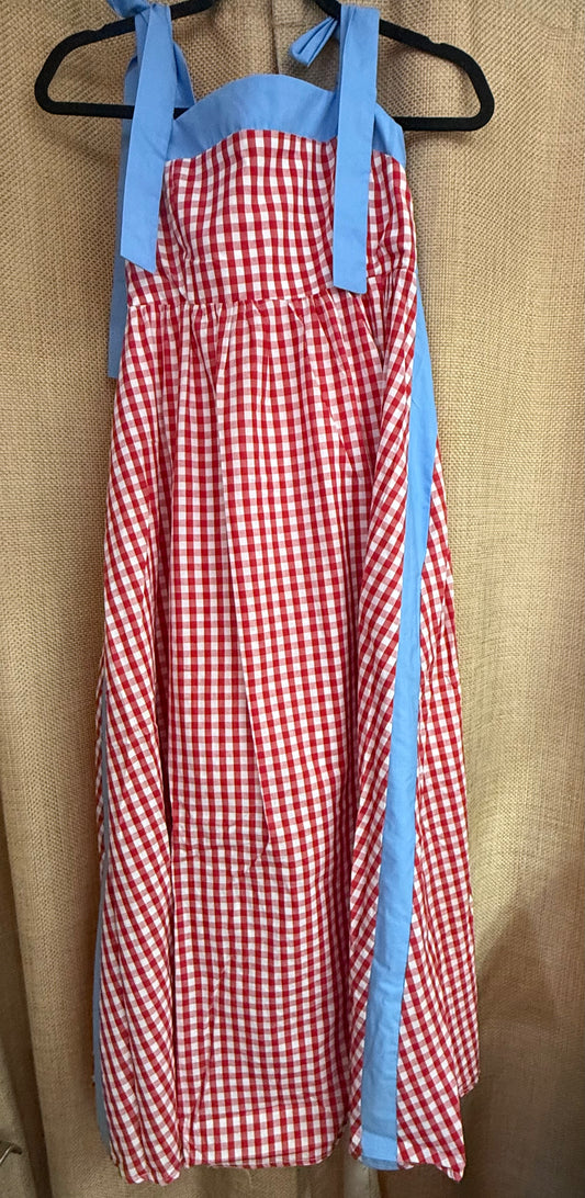 Entro D31539 Red Gingham Dress