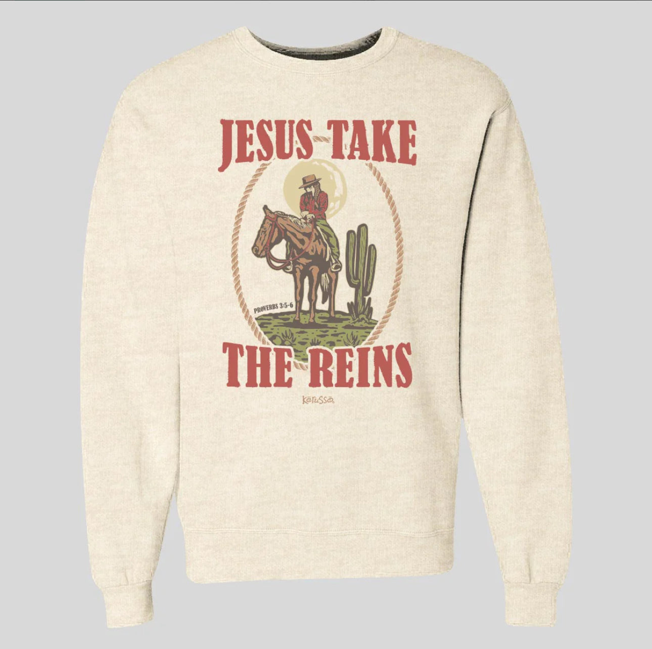 Kerusso Womens Sweatshirt Jesus Take The Reins