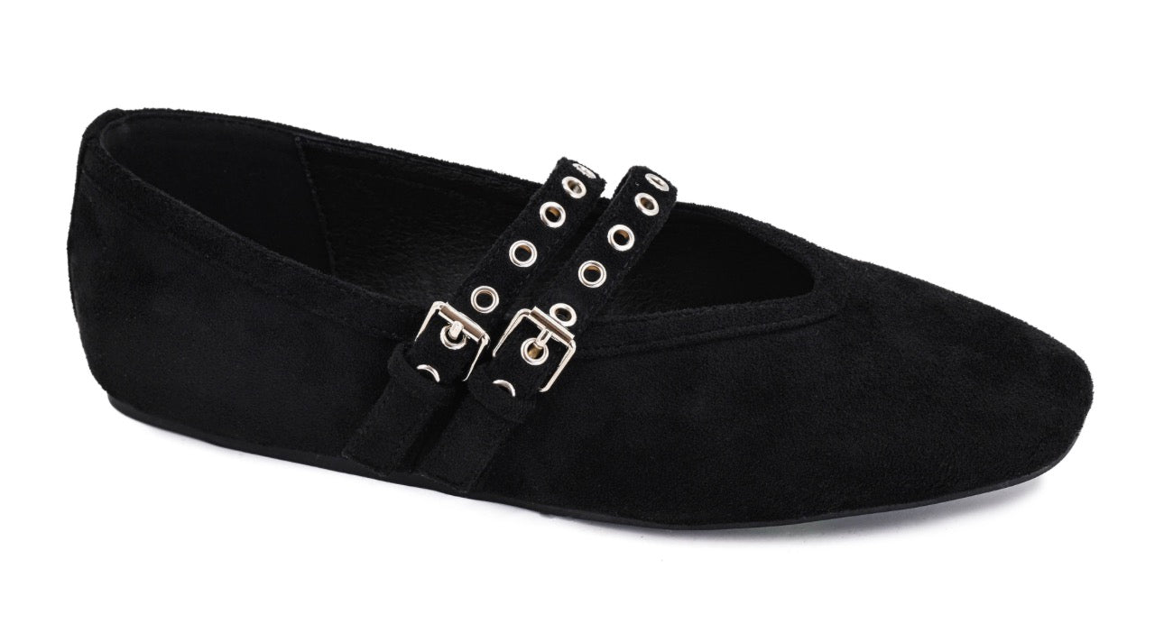 Corkys All Eyes On Me Black Faux Suede