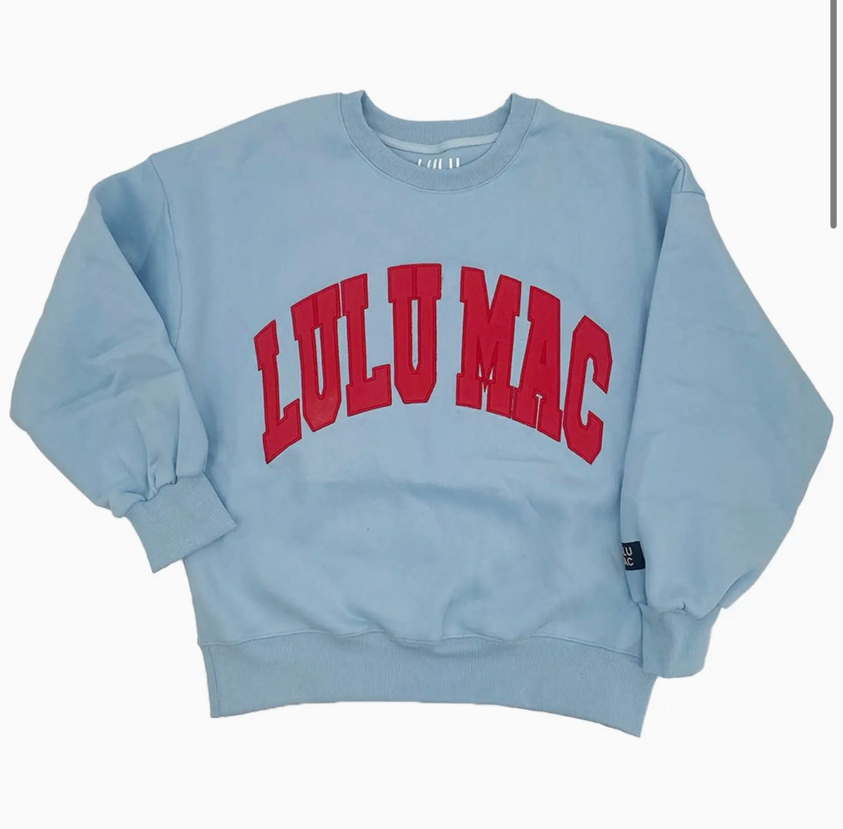 LULU MAC Light Blue/Red Stitch Sweatshirt