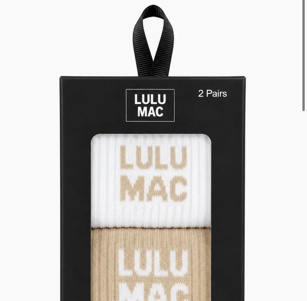 LULU MAC Socks 2 Pair Box