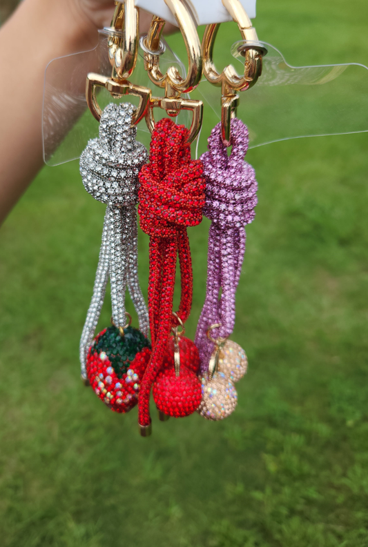 Sparkle Fruit Tie Phone Charm