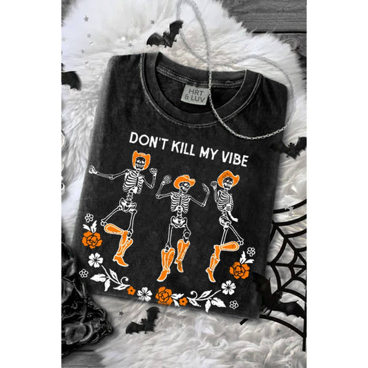 HRT&LUV DON'T KILL MY VIBE MINERAL GRAPHIC TEE