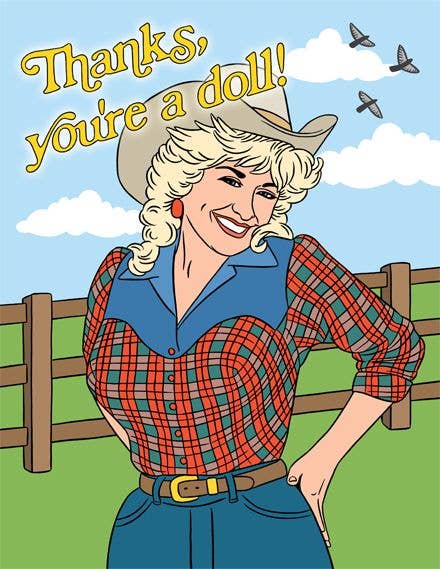 Dolly Parton Thanks, You're a Doll Thank You Card