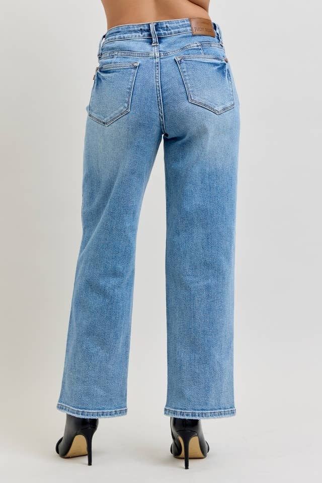 MR Petite Tummy Control Vintage Wash Straight