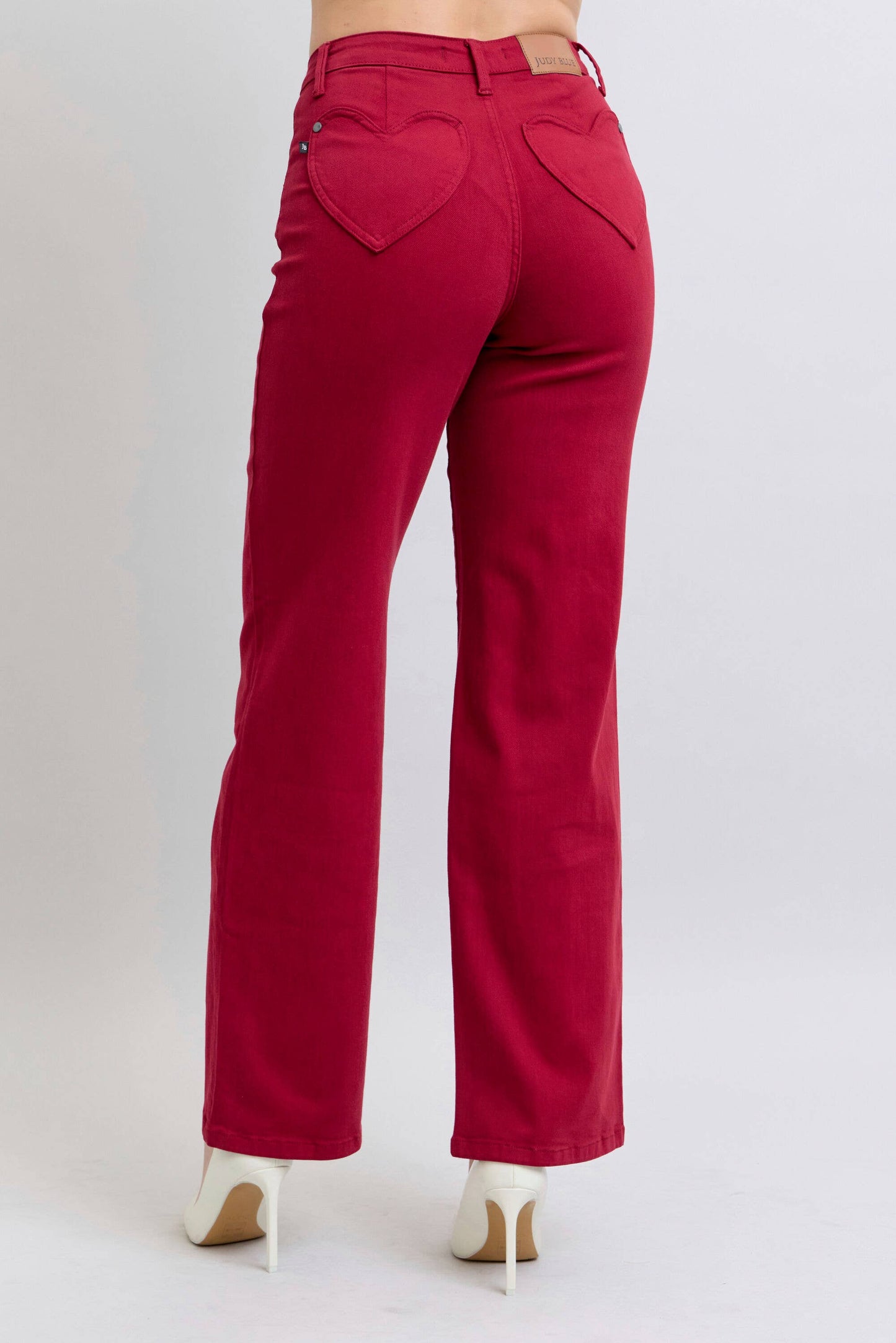 JB 88917REG Heart Shaped Back Pockets High Waisted 90's Straight