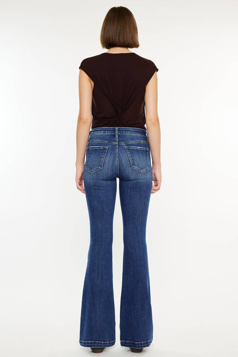 OPEN PACK GLOW PETITE MID RISE FLARE-KC20041M-PT