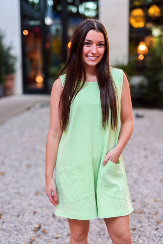 Effortless (Lime) Mineral Wash Romper
