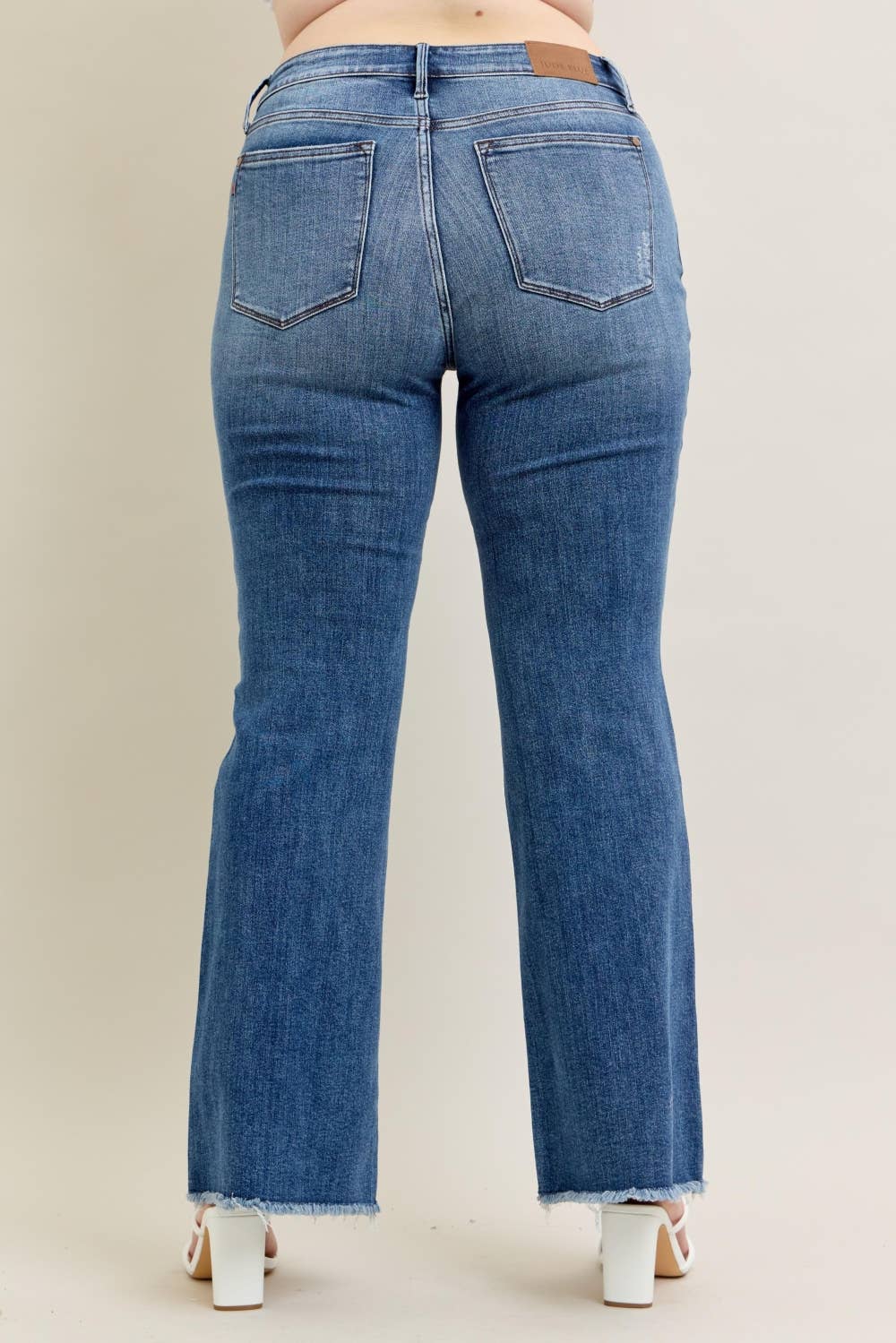 JB 82670 MR Vintage Wash Flare w/ Destroy and Fray Hem - PLUS