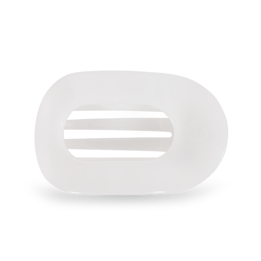 Round Flat Hair Clip | Medium | Coconut White