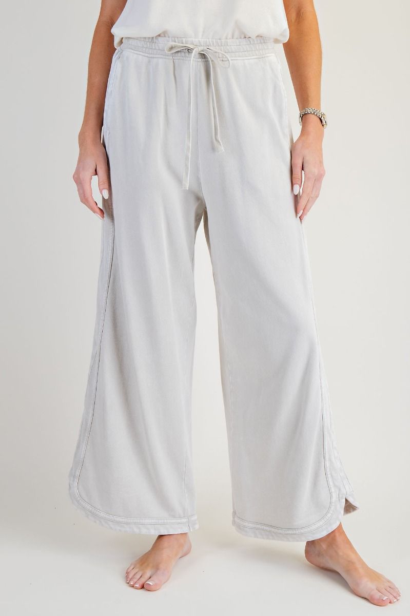 EB40836- Mineral washed terry knit pants