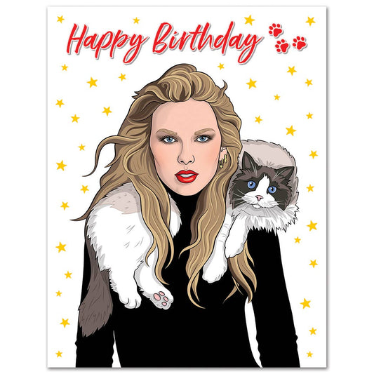 Cat's Meow Birthday Card