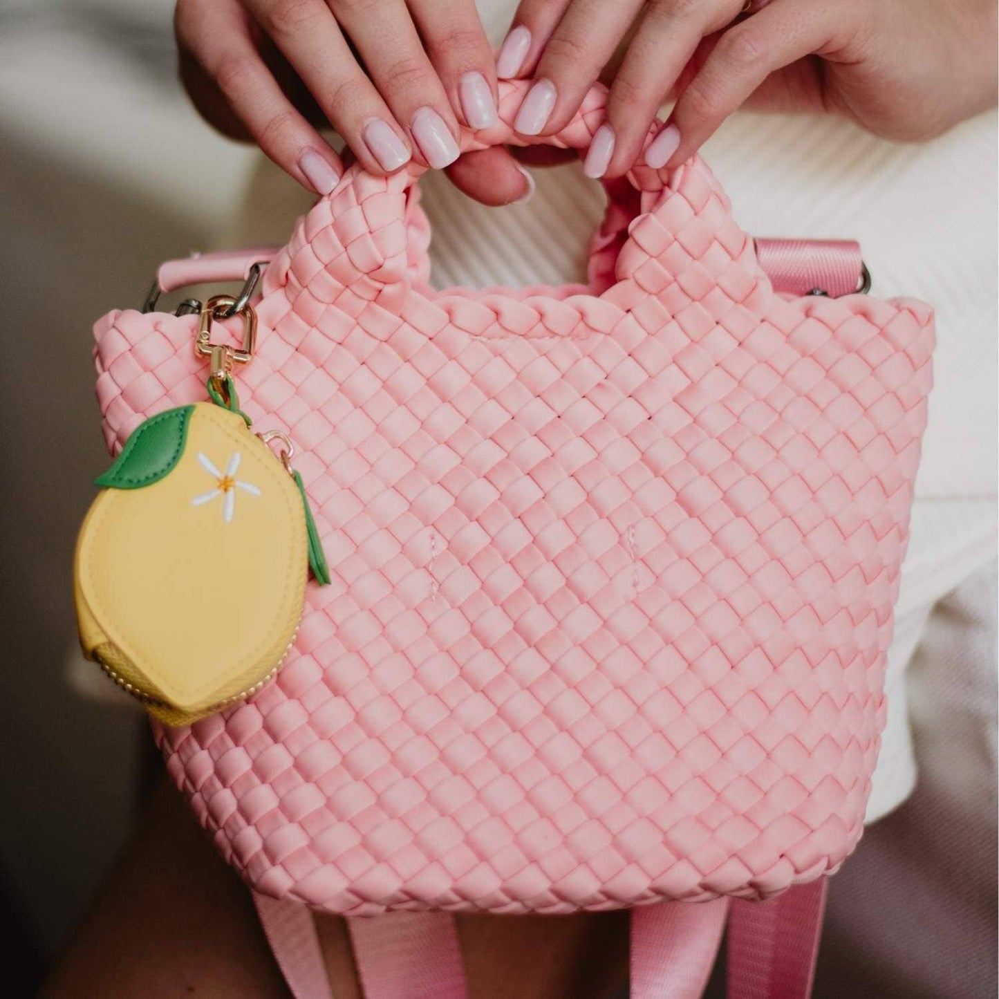 Zesty Lemon Coin Pouch Keychain