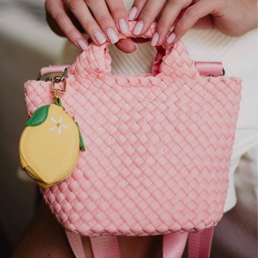 Zesty Lemon Coin Pouch Keychain