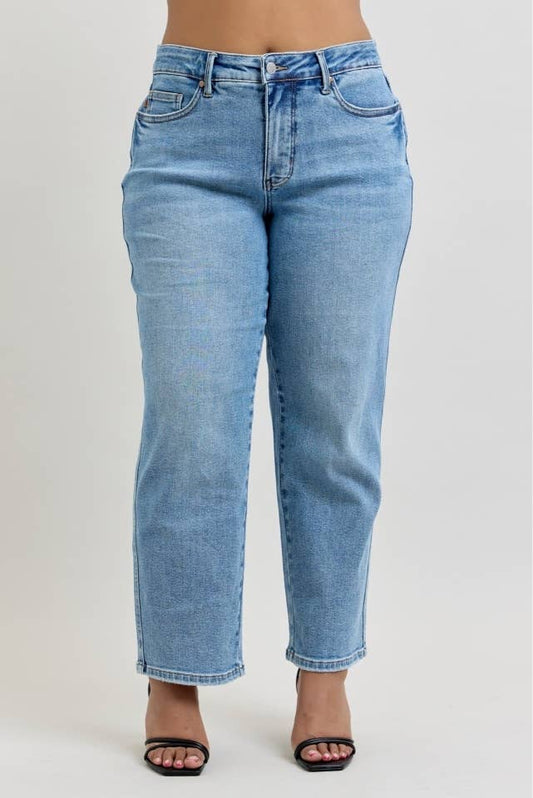 JB 88943 MR Petite Tummy Control Vintage Wash Straight - PLUS