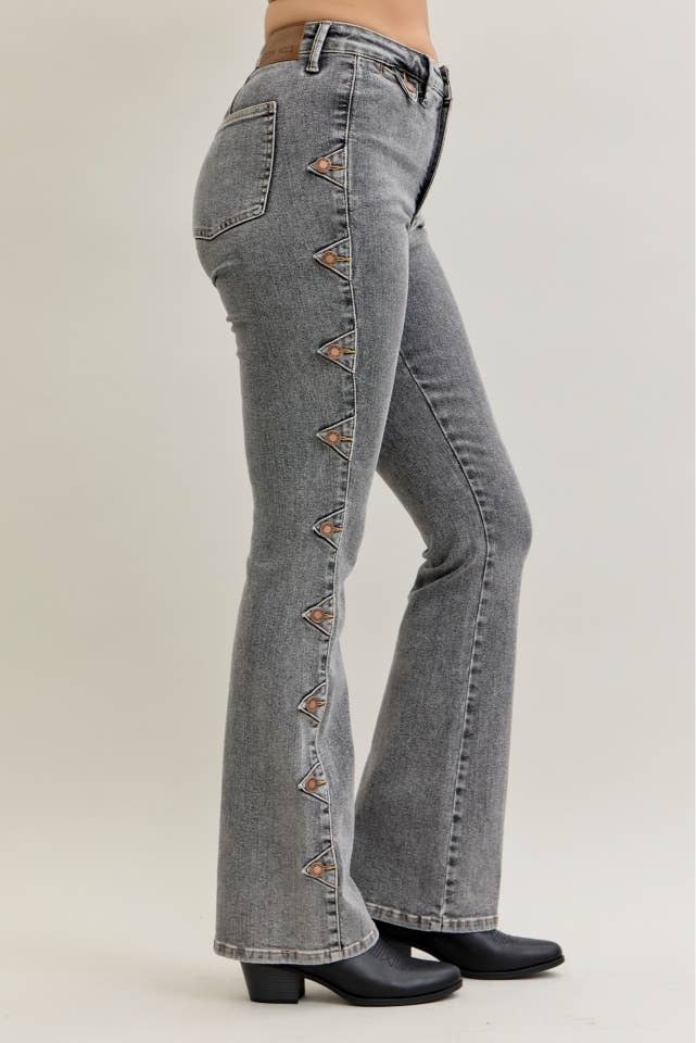 JB 881042 HW Bootcut Western Side Seam & Coin Pkt Detail