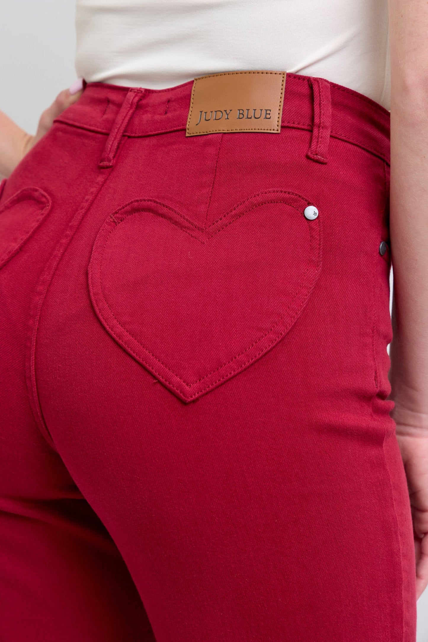 JB 88917REG Heart Shaped Back Pockets High Waisted 90's Straight