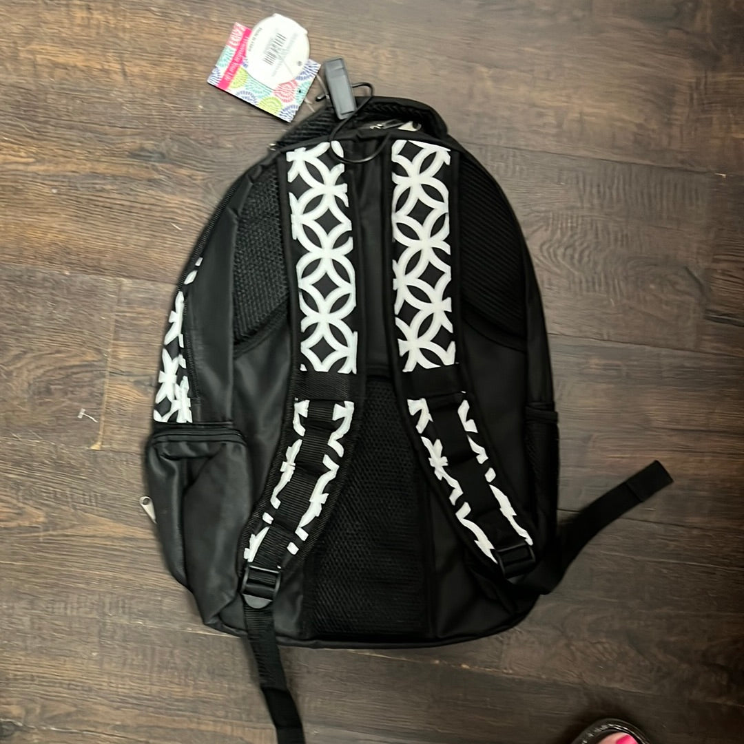 0320- BOUTIQUE BACKPACK BLACK/WHITE