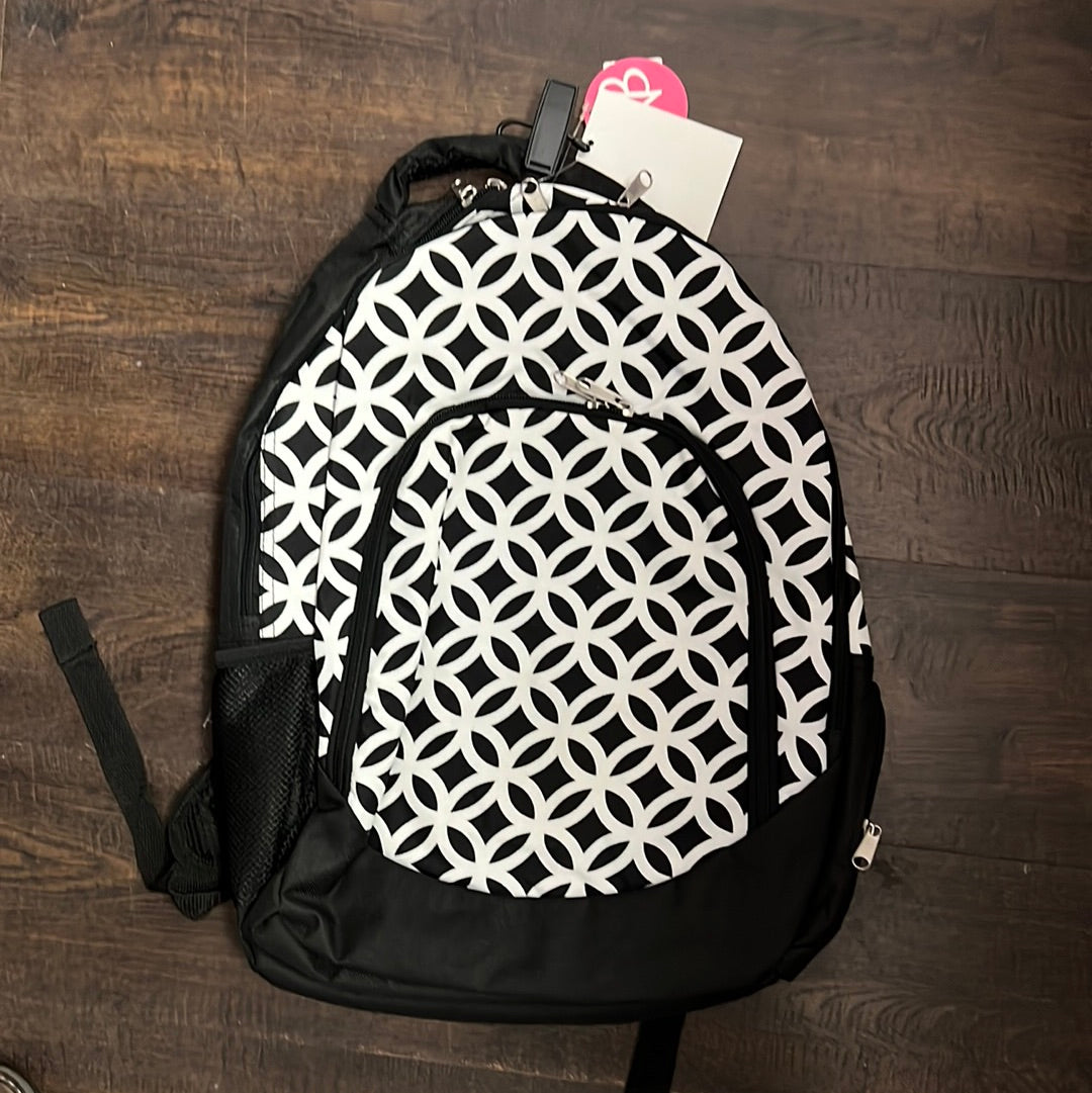 0320- BOUTIQUE BACKPACK BLACK/WHITE