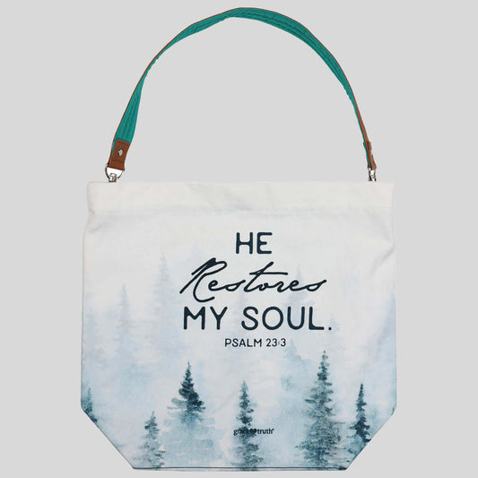Grace & Truth He Restores Tote