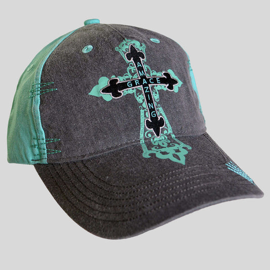 Cherished Girl Cap - Amazing Grace Cross