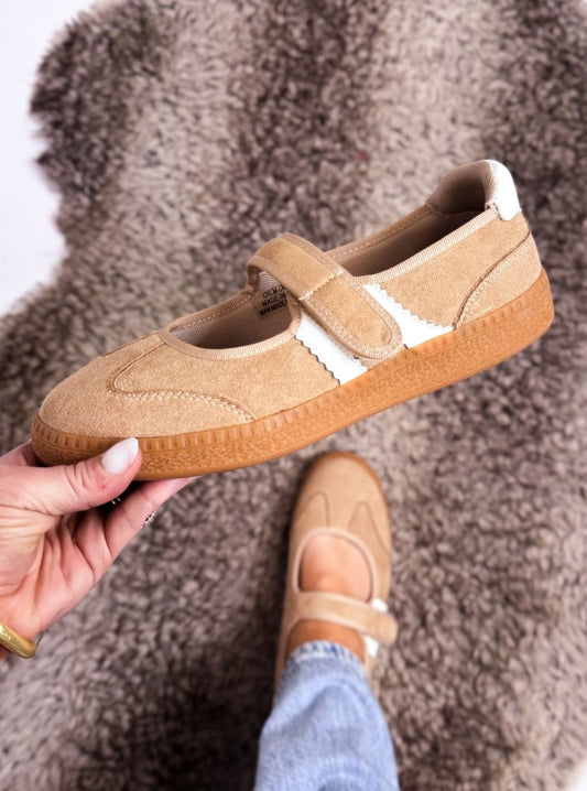 Corky's - Calm Down - Camel Faux Suede