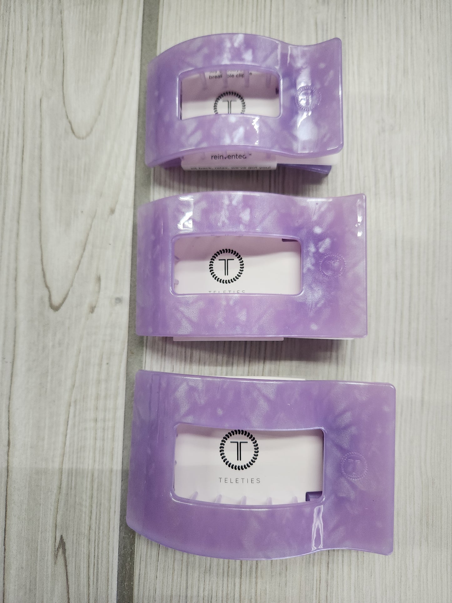 Teleties - Large Flat Rectangle Hair Clip