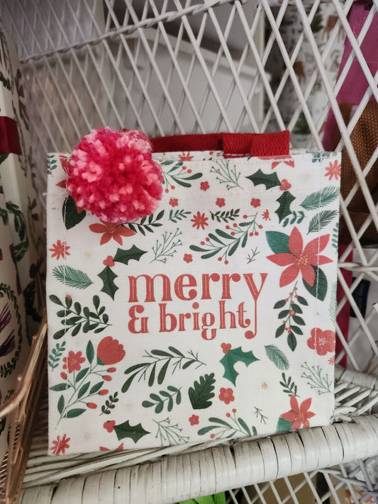 Small Canvas Christmas Gift Bags