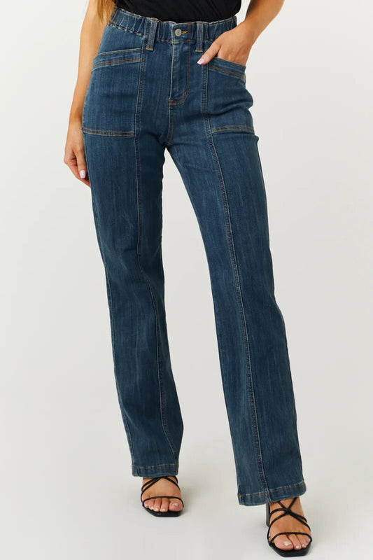 JB 88749 HW VINTAGE ELASTIC WAIST STRAIGHT