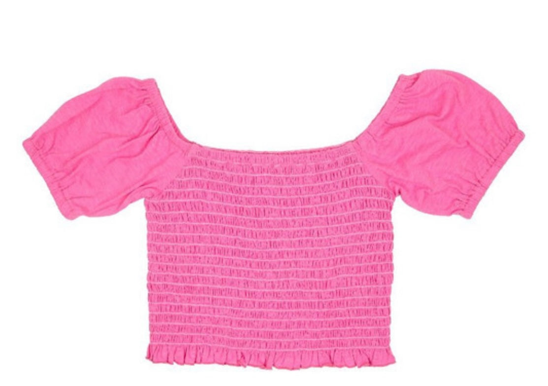 0123-SHIRREDTOP-HOTPNK